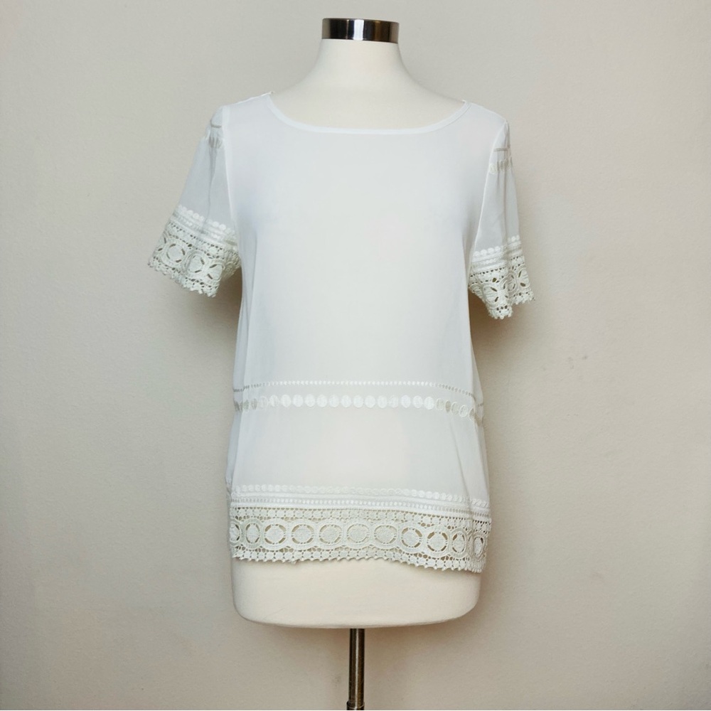 Beautiful, Romantic, Sheer August Silk Blouse. SZ M